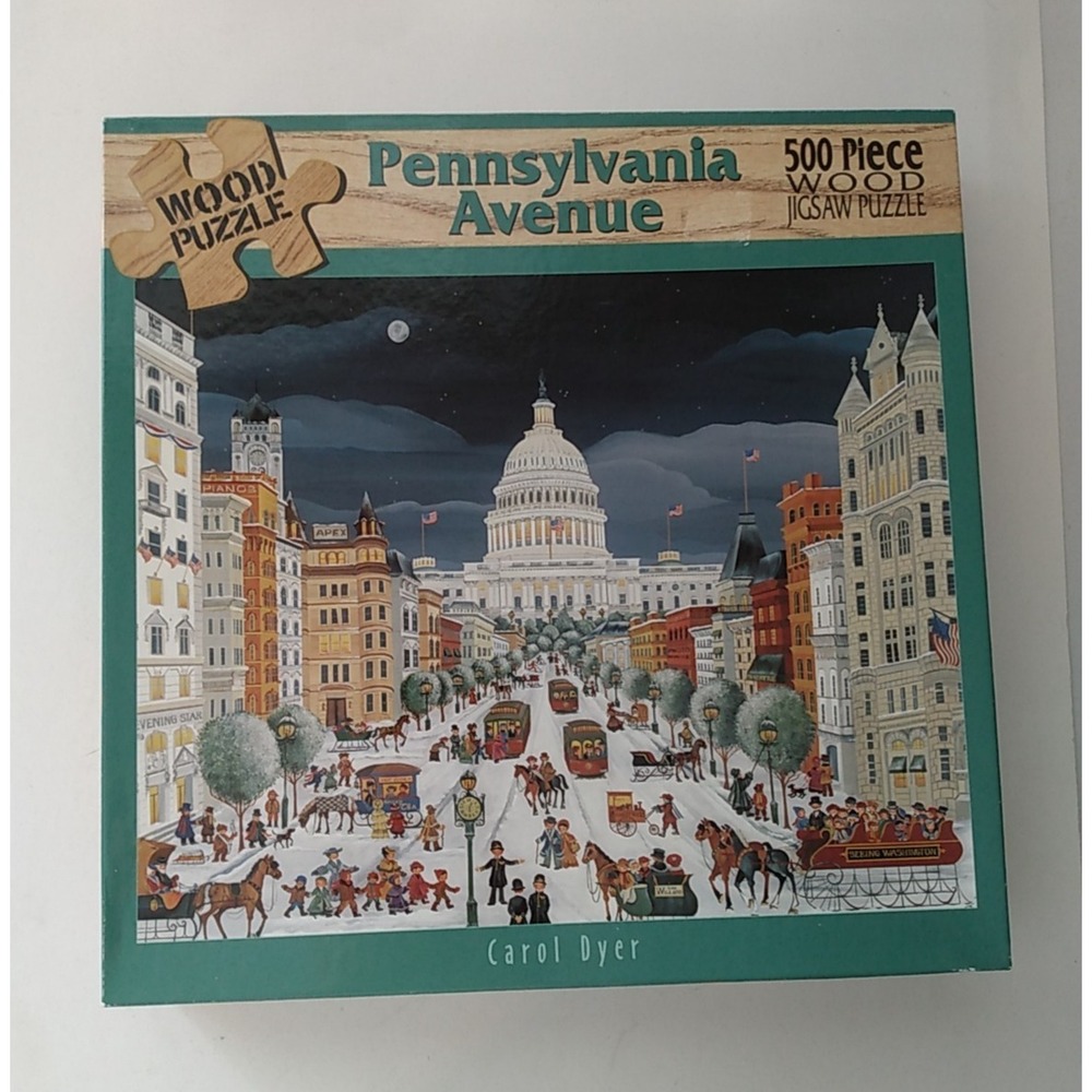 Pennsylvania Avenue Carol Dyer Americana Wood Puzzle 500 Pc 20"x16" Complete